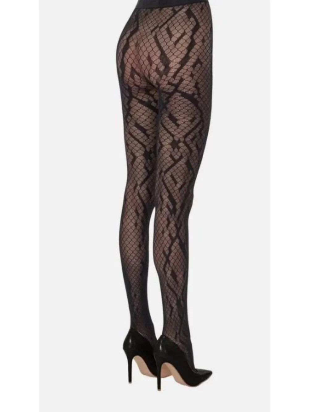 🆕WOLFORD Python Net Tights Pantyhose Black Medium